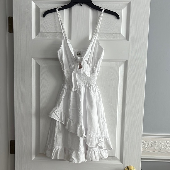 White Ruffled Dress - Picture 1 of 5